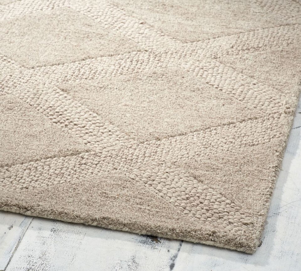 Chase Textured Hand Tufted Wool Rug Natural Pottery Barn Australia